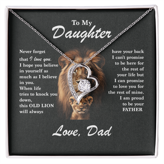 Daughter Gift - "This Old Lion" Forever Love Necklace