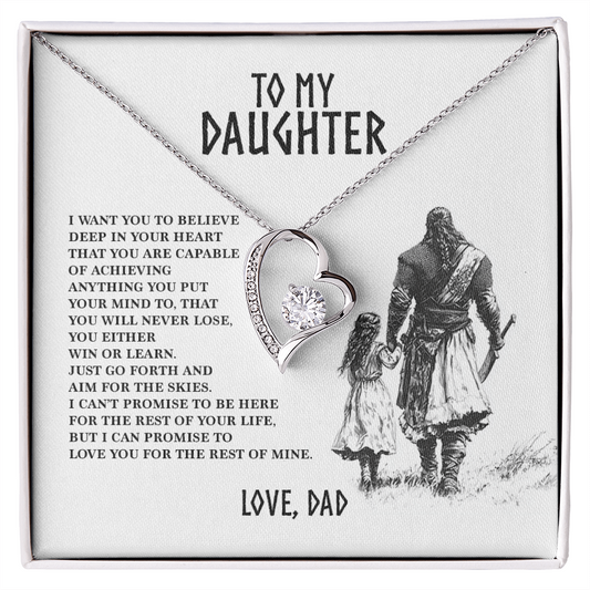 Daughter Gift - "Aim For The Skies" Forever Love Necklace